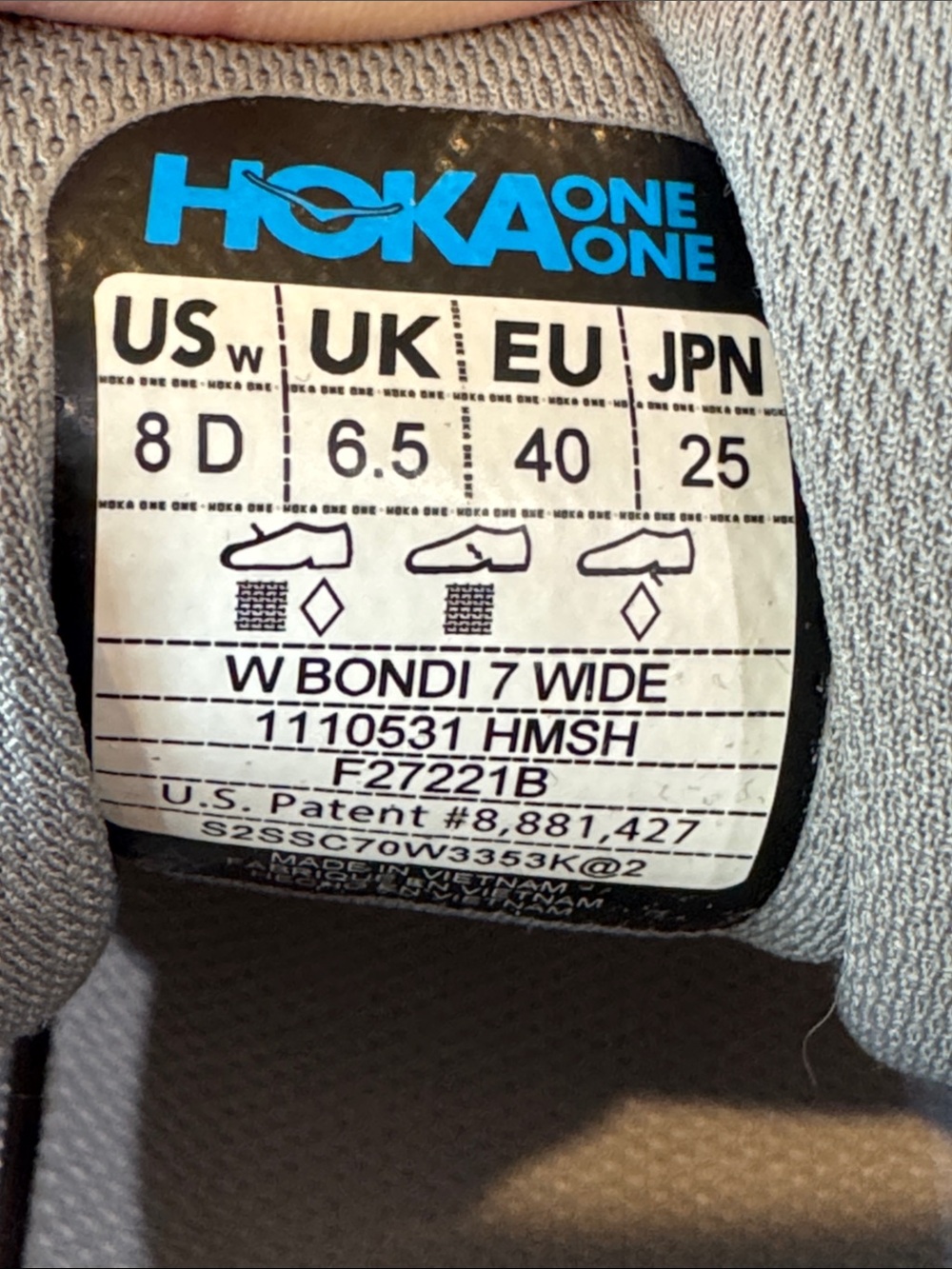 Hoka Women's one one Light Gray & Coral Athletic Running Shoes - Picture 3 of 3